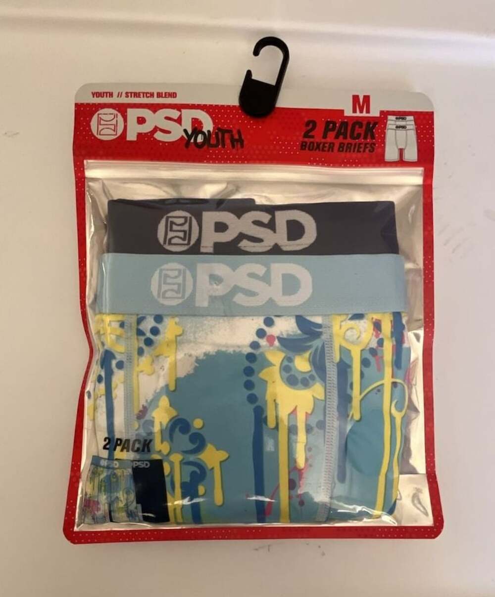 PSD Youth Boxer Briefs 2-Pack Size Medium Paisley Drop Graffiti Print